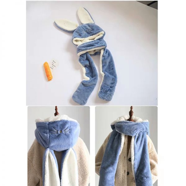 Long Rabbit Ears Hat Scarf Gloves Warmer - Modakawa Modakawa