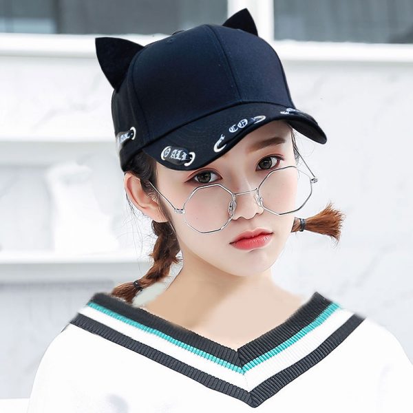Cat Ears Ribbon Baseball Cap - Modakawa Modakawa