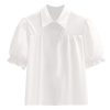 Puff Sleeve T-Shirt Tie Pleated Suspender Skirt Set - Modakawa Modakawa