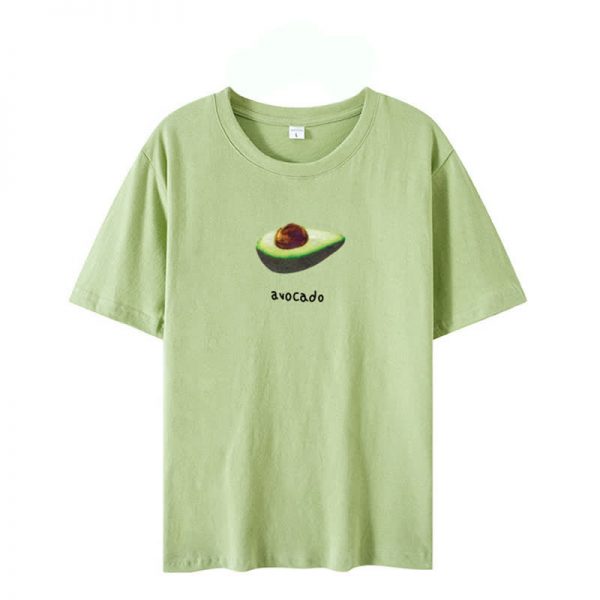 Casual Colorful Fruit Print T-Shirt - Modakawa Modakawa