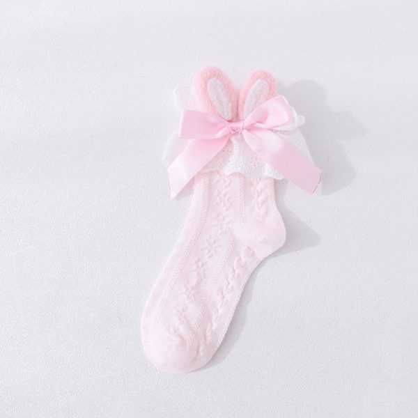 Sweet Bunny Ears Bow Ankle Socks - Modakawa Modakawa