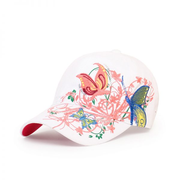 Butterfly Embroidery Casual Cap - Modakawa Modakawa