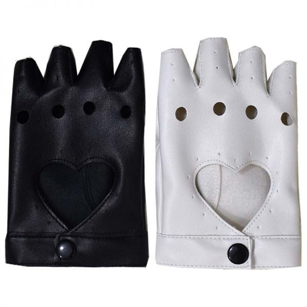 Hollow Out Buckle Cool PU Gloves  - Modakawa Modakawa