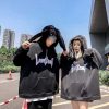 Girlfriend Boyfriend Bunny Ears Letter Hooded Sweatshirt - Modakawa Modakawa