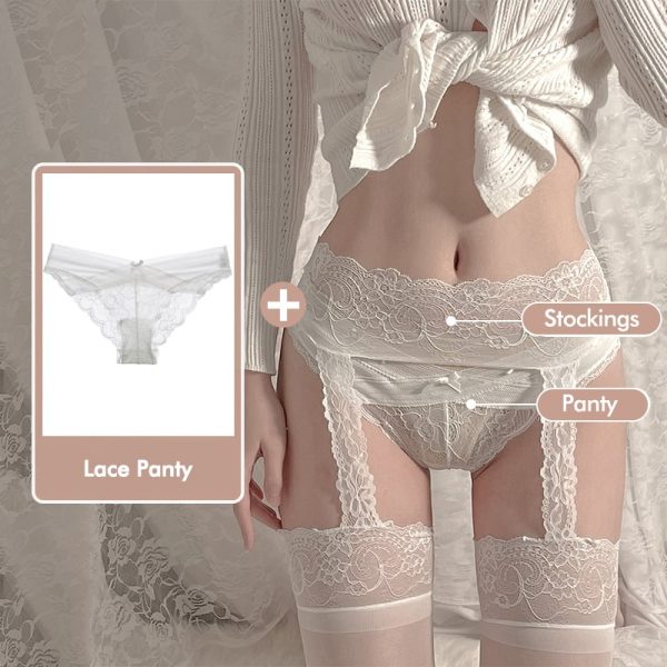 Sexy One-Piece Straps Stockings Panty Set - Modakawa Modakawa