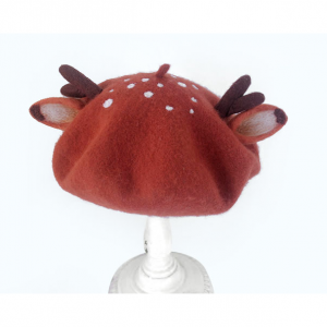 Forest Style Dotted Deer Antler Beret Hat - Modakawa Modakawa